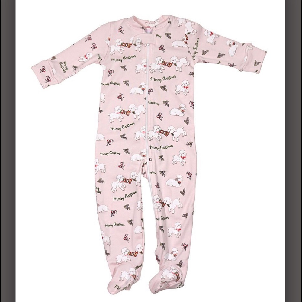 Christmas Pima Girls PJs Lullaby Set Footie 18M